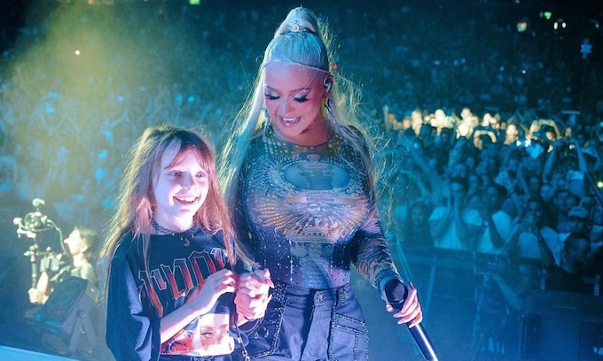 Christina Aguilera con su hija Summer Rain 