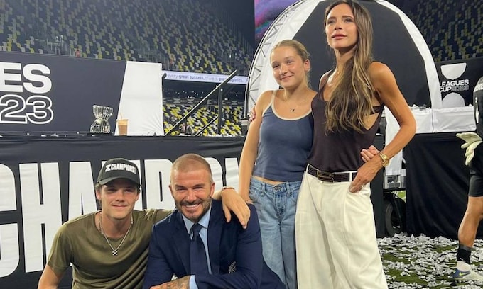 David Beckham y su familia