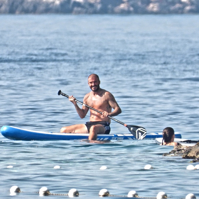 David Beckham y su hijo Cruz, divertida jornada marítima en plenas vacaciones familiares en Croacia