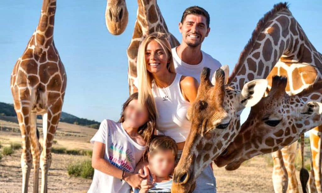 El divertido plan en un safari de Thibaut Courtois con su mujer Mishel Gerzig y sus hijos antes de sufrir la lesión