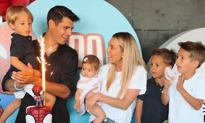 Alice Campello y Álvaro Morata celebrando el cumpleaños de su hijo