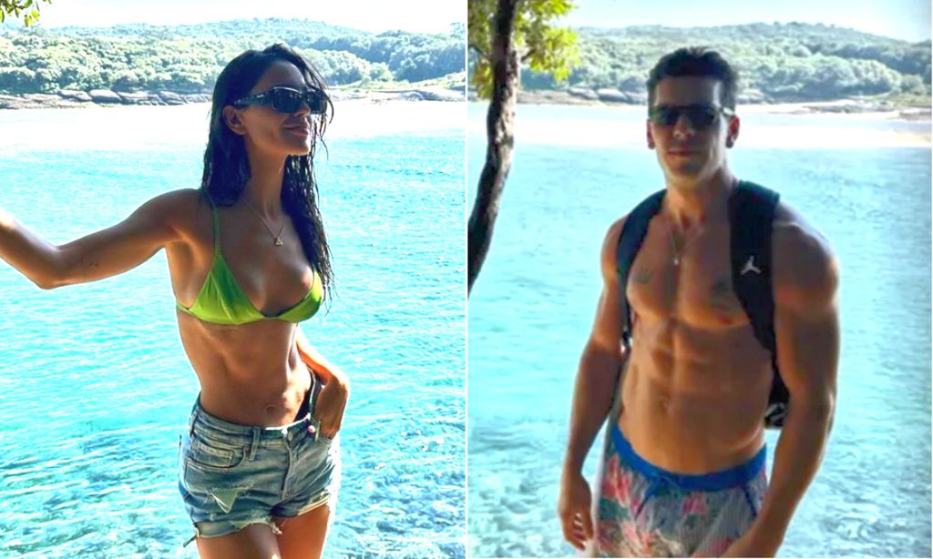 Mario Casas y Eiza González pasean su incipiente relación por las playas de Cantabria