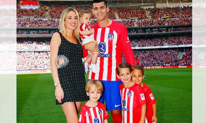 Álvaro Morata celebra un nuevo triunfo con su familia