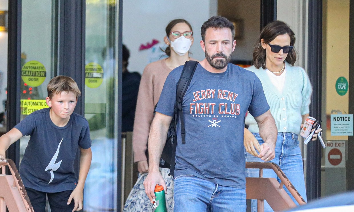 Ben Affleck y Jennifer Garner, con sus hijos Violet y Samuel