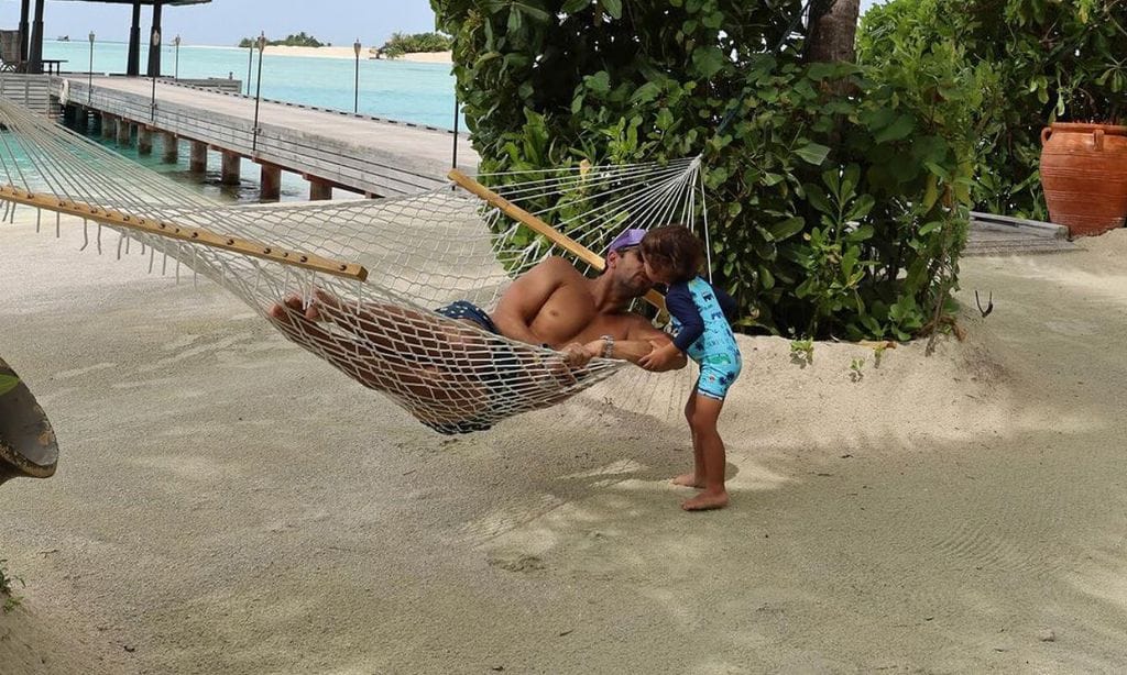 Fernando Verdasco con su hijo