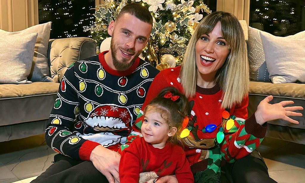 Las Navidades de Edurne y De Gea, volcados en su niña y acompañados por alguien de la familia muy especial