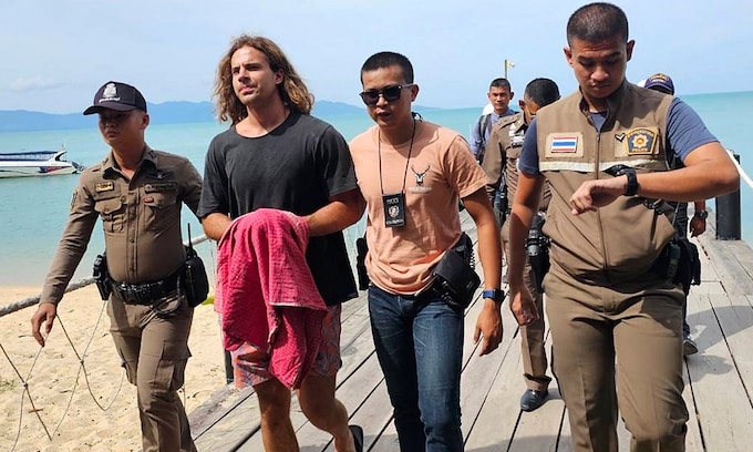 Daniel Sancho tras detenido en Tailandia