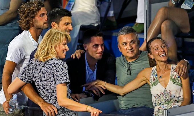 Novaj Djokovic, con su familia