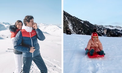 La felicidad de la hija de María García de Jaime y Tomás Páramo deslizándose por la nieve ¡a pesar de un gran susto!