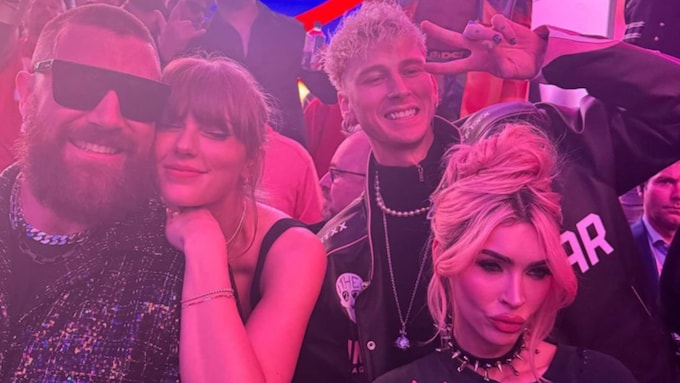 Taylor Swift y Travis Kelce se van de fiesta con Megan Fox tras la Super Bowl