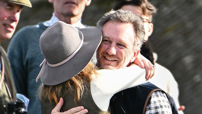 Geri Halliwell abraza a su marido Christian Horner, al que apoya firmemente tras el escándalo