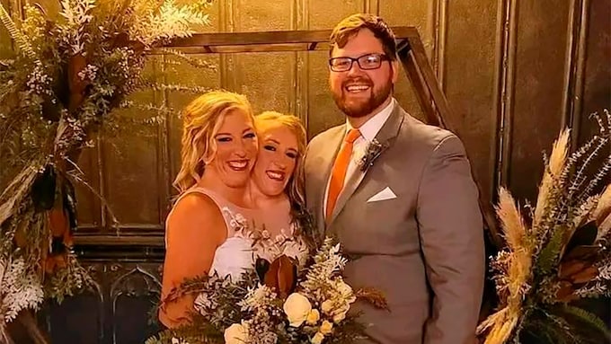 La boda de la gemela siamesa Abby Hensel con el veterano del ejercito Josh Bowling