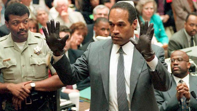 OJ Simpson durante el juicio por el asesinato de su exmujer