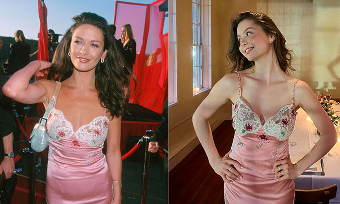 La hija de Catherine Zeta-Jones se pone un vestido de su madre para celebrar sus 21 años