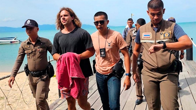 Daniel Sancho detenido por la policía tailandesa