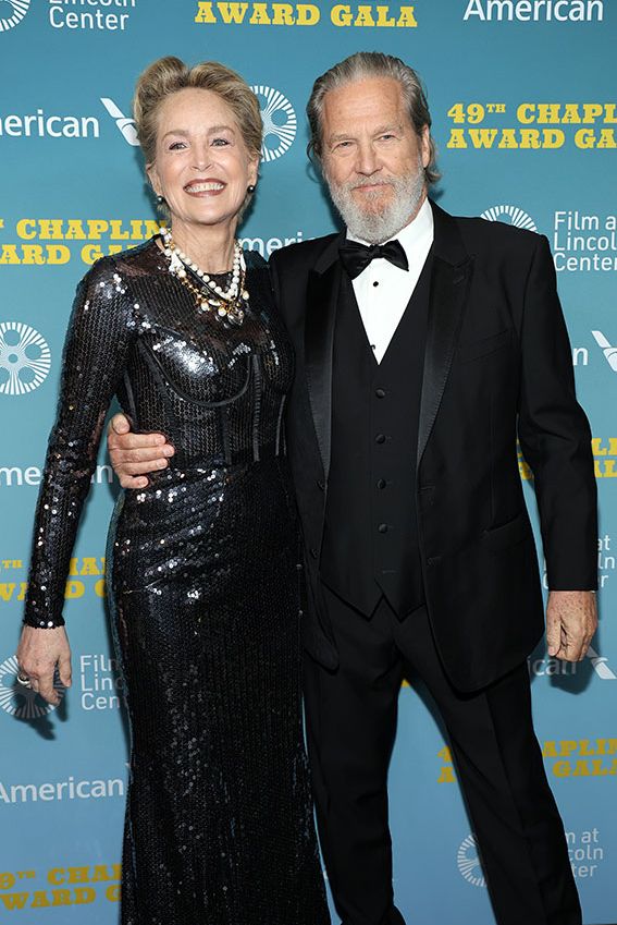 Sharon Stone en los premios Chaplin en honor a Jeff Bridges