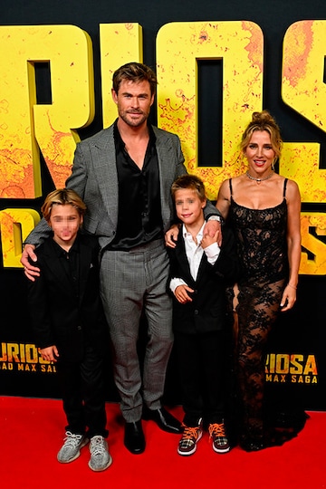 Elsa Pataky con Chris Hemsworth y sus hijos