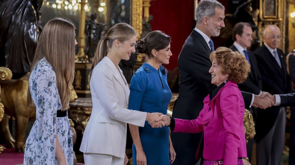 Carmen Iglesias, con la Familia Real