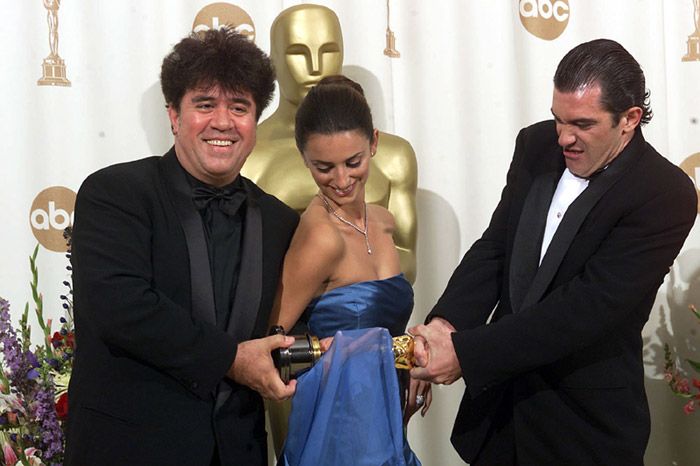 Pedro Almodóvar, Penélope Cruz y Antonio Banderas