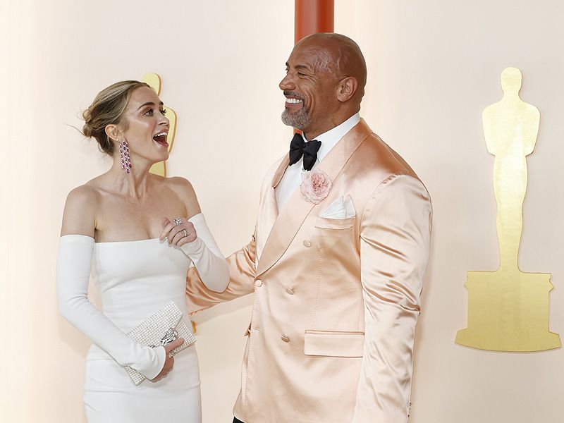 Emily Blunt y Dwayne Johnson