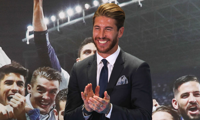 Sergio Ramos durante un acto del Real Madrid