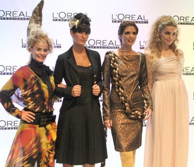 Verónica Hidalgo, Milene Domingues, María Reyes e Inma del Moral, con los peinados de moda