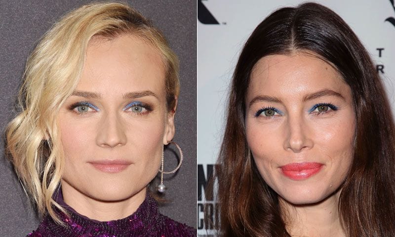 Miradas 'blue': Diane Kruger y Jessica Biel desafían al color de moda