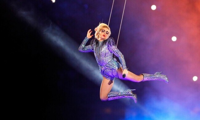 Celebrity week in photos: Lady Gaga soars off roof for epic Super Bowl halftime show