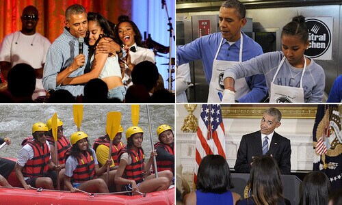 Barack Obama's best photos with daughters Malia and Sasha 