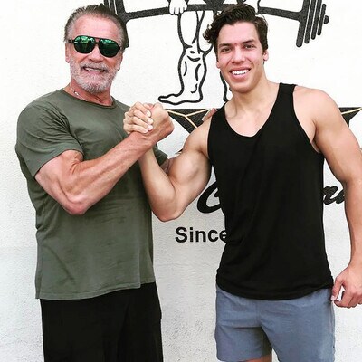 Arnold Schwarzenegger's son Joseph Baena celebrates dad's birthday with gym photo