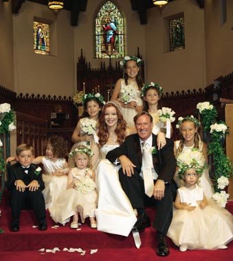 La boda de Marcia Cross con el financiero Tom Mahoney en California