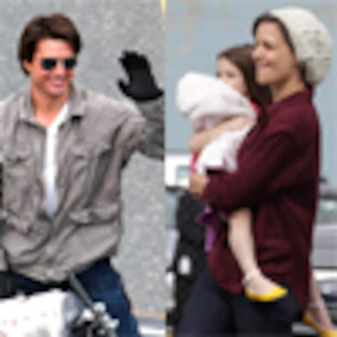 Tom Cruise recibe la grata visita de Katie Holmes y Suri en el rodaje de Wichita