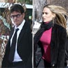 El emotivo reencuentro de Charlie Sheen y su mujer Brooke Mueller ante los tribunales