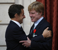 Robert Redford y Nicolás Sarkozy