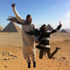Demi Moore y Ashton Kutcher, dos espontáneos turistas en las pirámides de Egipto
