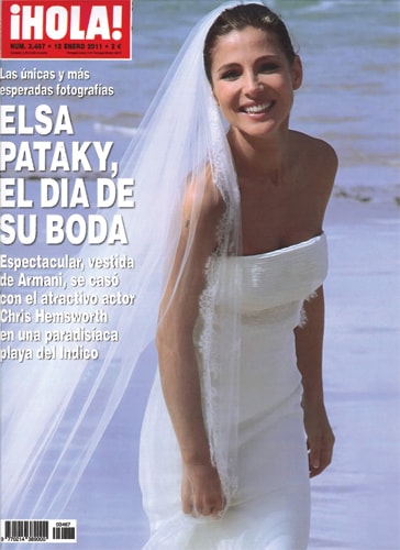 Elsa Pataky, el día de su boda.