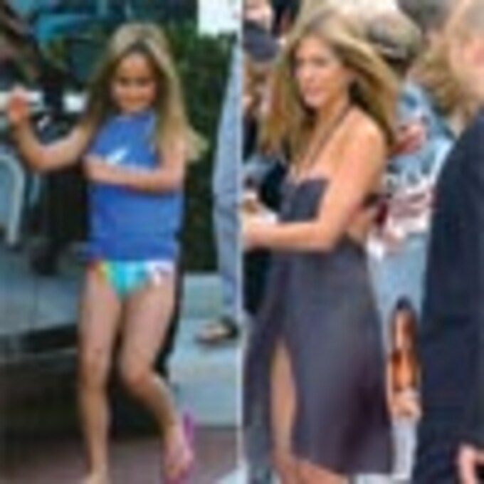 Otra pequeña 'fashion victim': Coco, hija de Courtney Cox, le copia el color de pelo a su madrina Jennifer Aniston