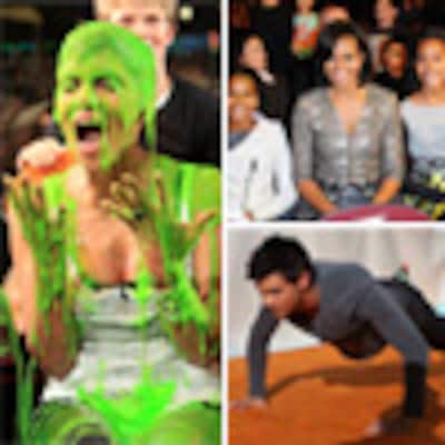El 'glamour' de una primera dama, el 'baño' de Halle Berry, las flexiones de Taylor Lautner... Las mejores anécdotas de los premios Kids' Choice