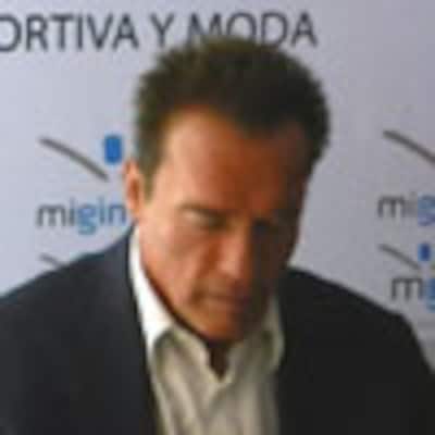 A pesar de estar enfermo, Arnold Schwarzenegger cumple con sus compromisos en Madrid