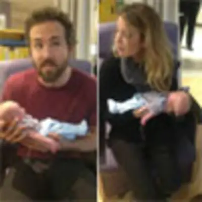 Entrañables imágenes de Blake Lively y Ryan Reynolds con un bebé en brazos