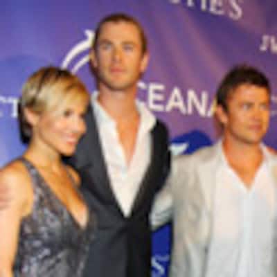Elsa Pataky, radiante junto a su marido y su cuñado Luke, el más desconocido de los Hemsworth