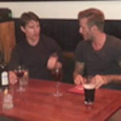 Tom Cruise y David Beckham, noche de amigos en un 'pub' londinense