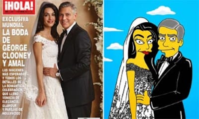 ¿Y si la boda de George Clooney y Amal Alamuddin hubiera sido en Springfield?