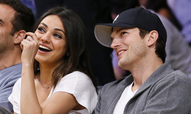 Mila Kunis y Ashton Kutcher, 'enamorados' de su bebé