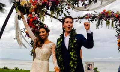 Matthew Morrison ('Glee') se casa en un paraíso hawaiano con la modelo Renee Puente