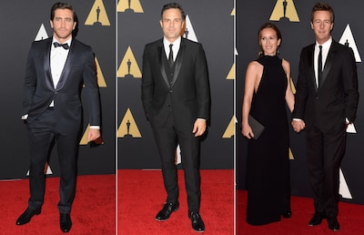 Jennifer Aniston y Justin Theroux presumen de amor en la entrega de los Oscar honoríficos