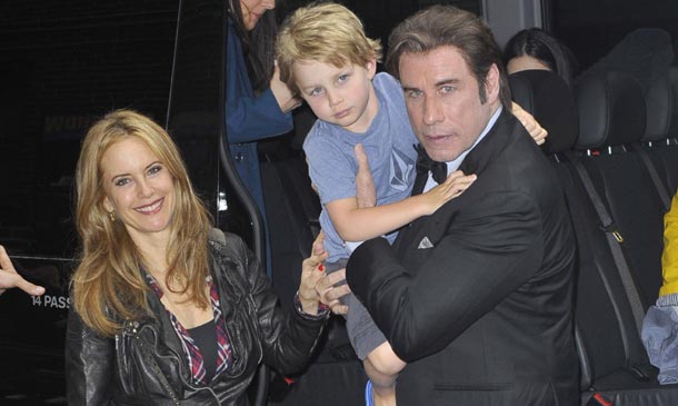Ben, el hijo de cuatro años de John Travolta y Kelly Preston, muestra su fuerte personalidad en directo