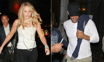 Una arrebatadora Jennifer Lawrence, de incógnito con Chris Martin en una fiesta en Los Ángeles