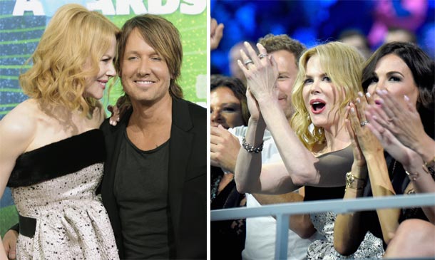 Besos, selfies aquí y allá y un marchoso baile... Nicole Kidman, la 'groupie' más divertida de Keith Urban