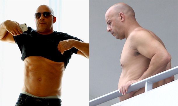 Vin Diesel responde a golpe de abdominales a todos aquellos que le llamaron 'fofisano'